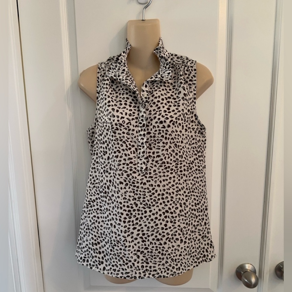 J. Crew animal print sleeveless blouse - Sz 4